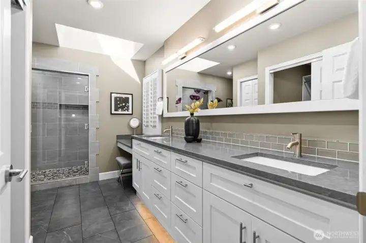 Primary bathroom, beautifully renovated