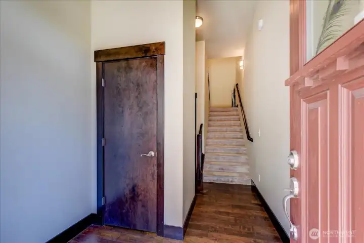 Garage entrance to Unit