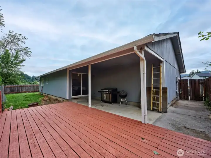 Deck in Backyard