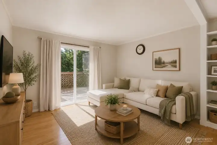 Living room, virtually staged. Living room, virtually staged.