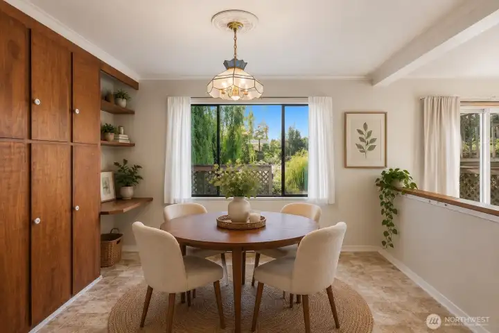 Dining room, virtually staged Dining room, virtually staged