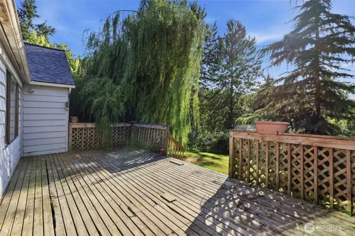Large back deck, perfect to enjoy sunsets Large back deck, perfect to enjoy sunsets