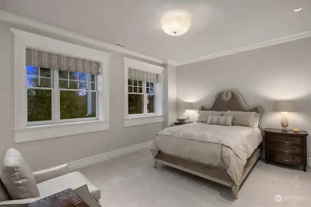 It is perfect to have this guest bedroom on the lower level to allow privacy from the rest of the residence.
