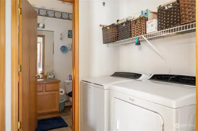 Laundry room on Main level with 1/5 bathroom