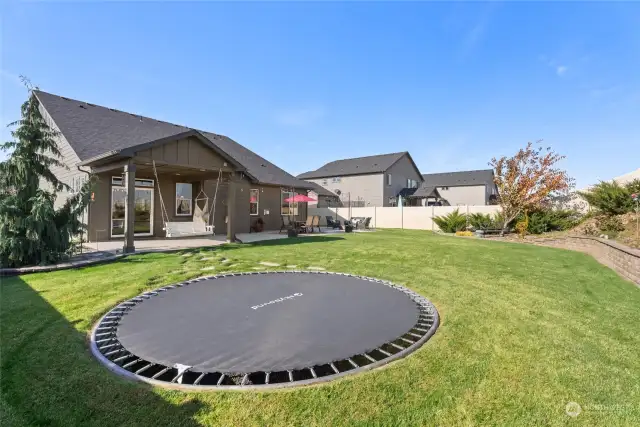 Built-in trampoline