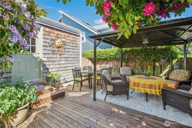 Gazebo with seating space