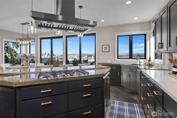 Cook, do dishes, entertain and enjoy the 180 degree views