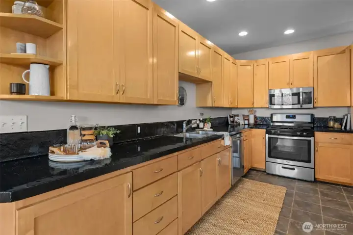 Kitchen of ADU with newer appliances