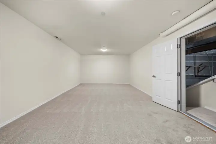 Huge bonus room on lower level