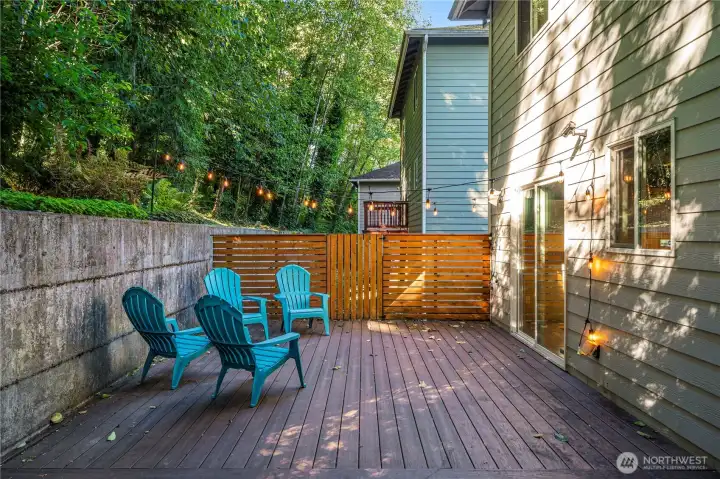 Backyard entertainment deck
