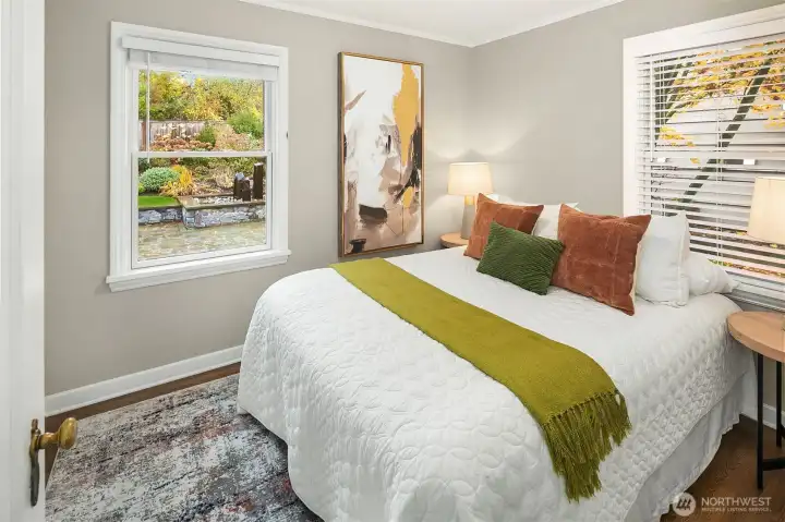 First bedroom on the main level.