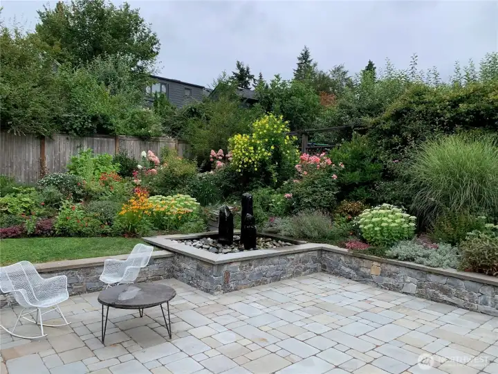 The beautiful garden during the summertime.