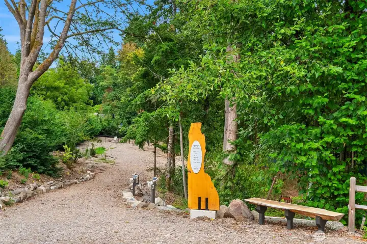 Take time to explore the 1 1/2 acre private open space in the ownership of the Thornton Creek Commons community.  This wooded refuge includes a fire pit, off leash dog area and access to free-flowing Thornton Creek. See heron's fish and hear owls 'hoot' at night.   A true 'urban oasis'.