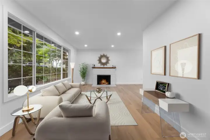 Virtually Staged Living Room