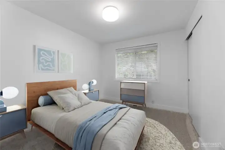Virtually Staged 3rd Bedroom