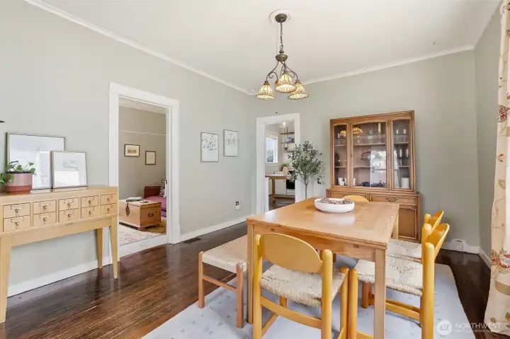 Large dining room where conversations linger a little longer.