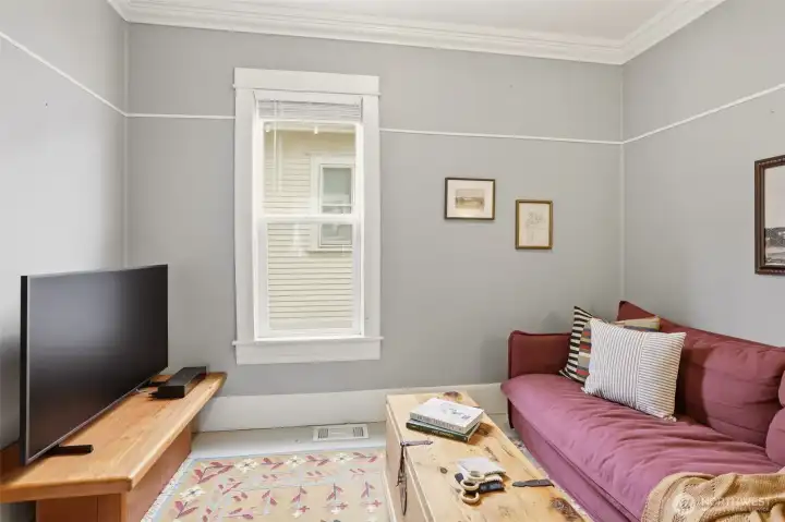 A flexible FOURTH BEDROOM perfect for movie nights + quiet evenings.