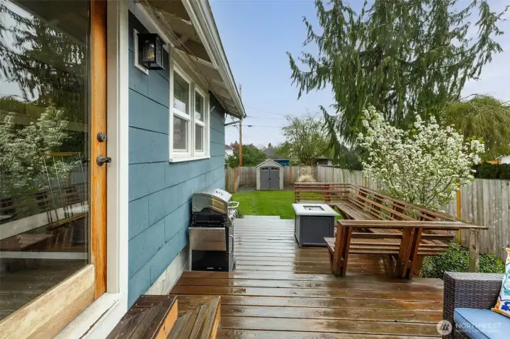 Easy to move from the kitchen to outdoors for dinners outside.