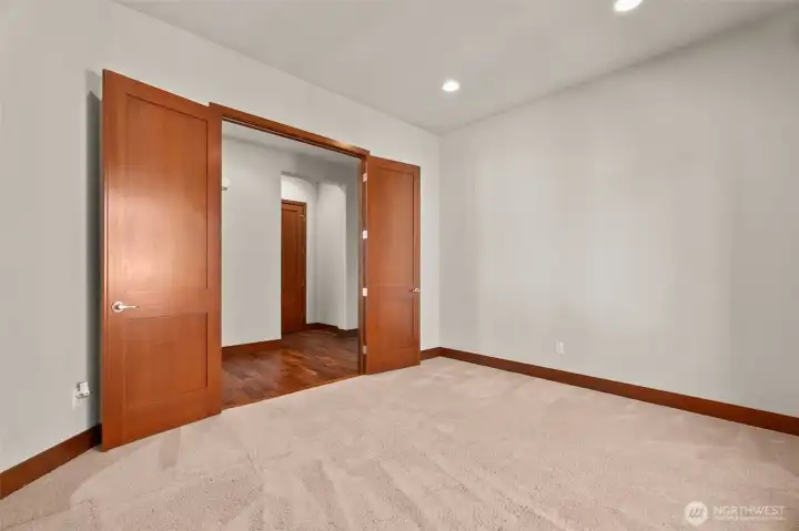 French doors to office or bonus room