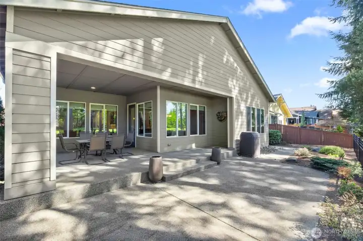 Concrete patio and walkway