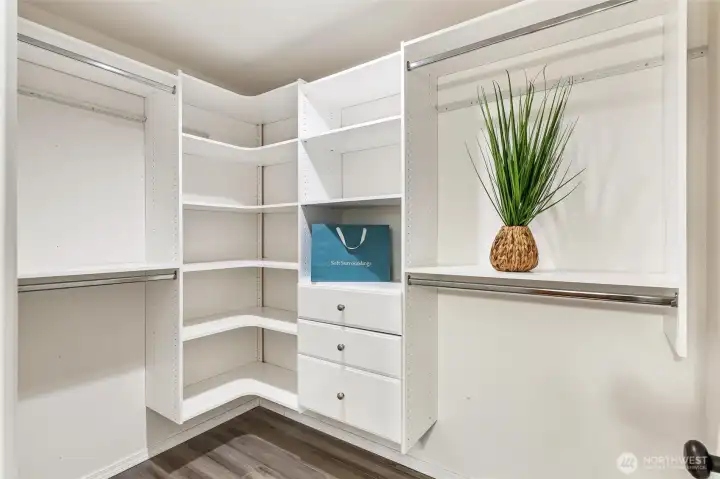Huge walk in closet in primary