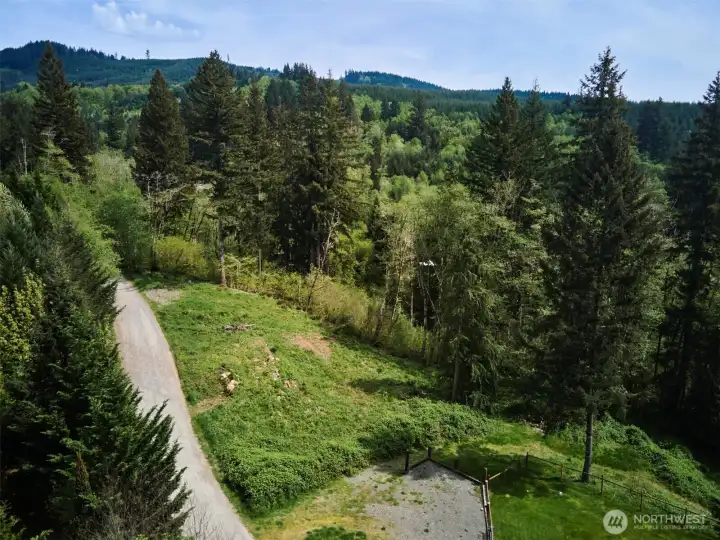 Aerial view of the homesite