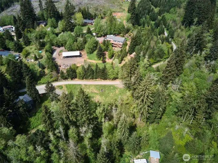 Aerial view looking North