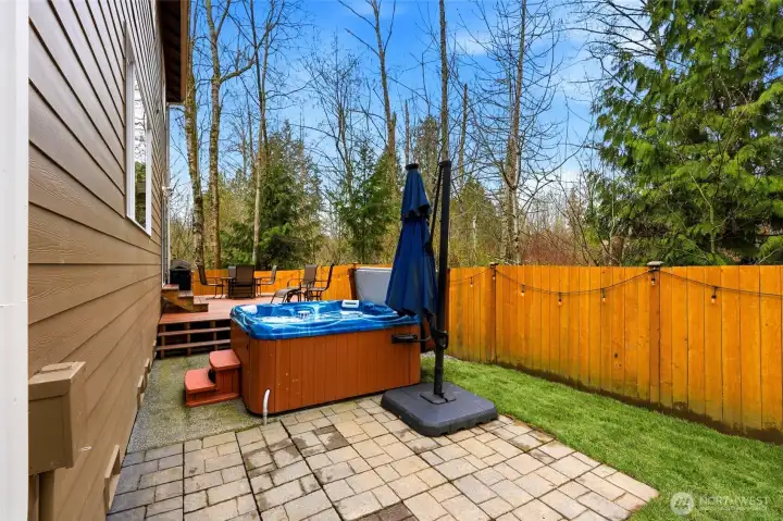 The backyard is the perfect place to host, or keep it your own private retreat. The backyard is the perfect place to host, or keep it your own private retreat.
