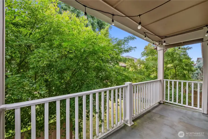 Tree lined balcony overlooking the Courtyard