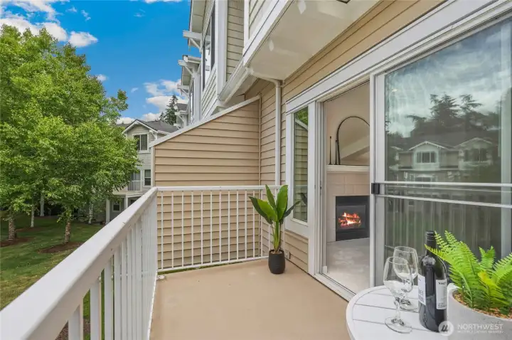 Enjoy the fresh air and take in the courtyard views!