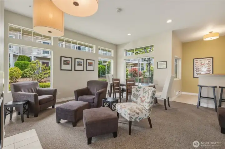 Clubhouse gathering room.
