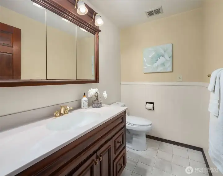 Half bathroom on the main floor. Half bathroom on the main floor.