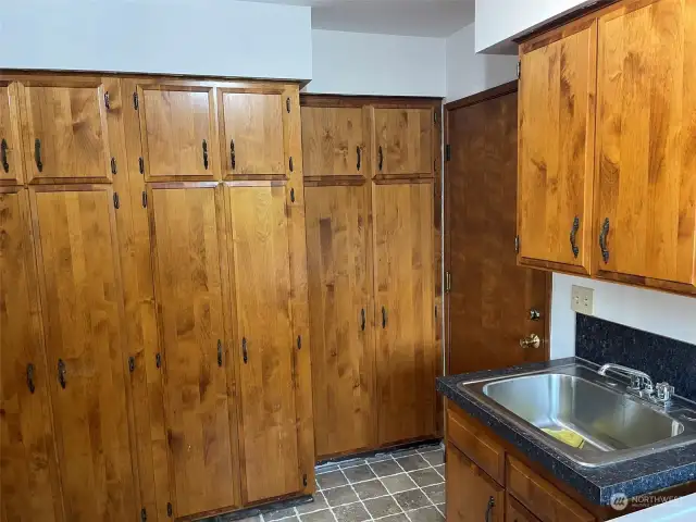 Storage in laundry room