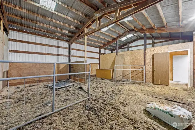 The shop can be cleaned out for use of it as a shop and not a barn.