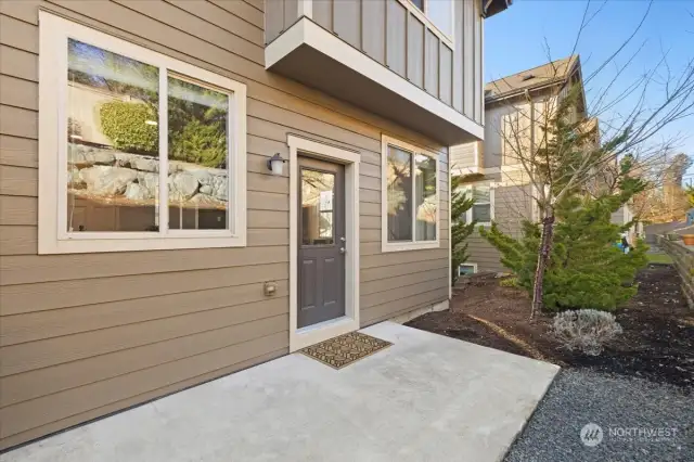 Private outdoor patio accessed from main floor