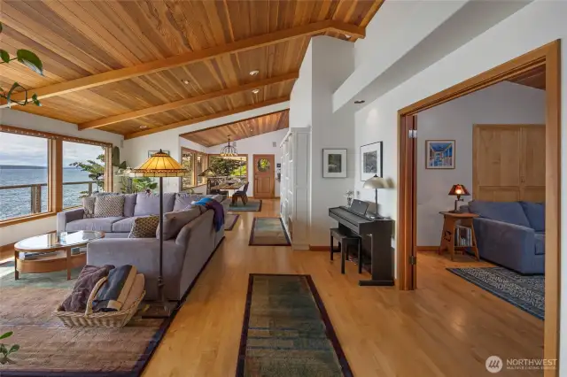 living, dining and 2nd bedroom from primary bedroom wing