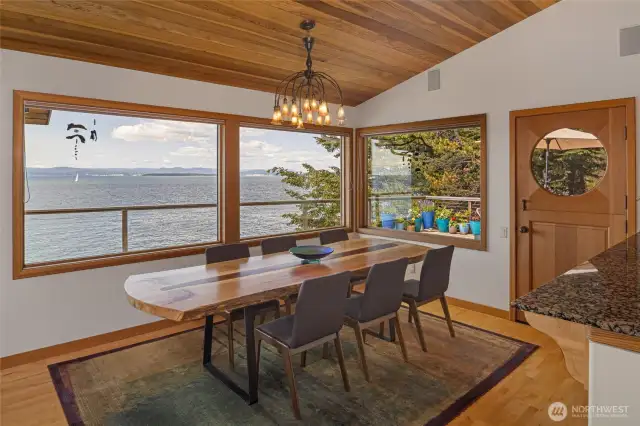 dining area with spectacular views and sunsets