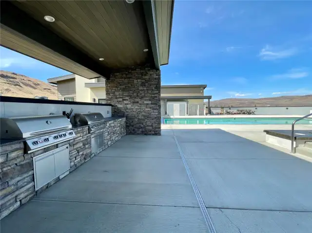 Outdoor BBQ's poolside
