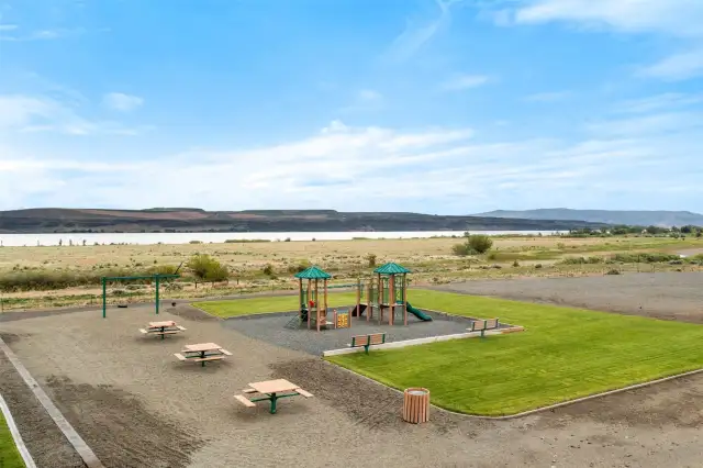 Play structures with picnic areas