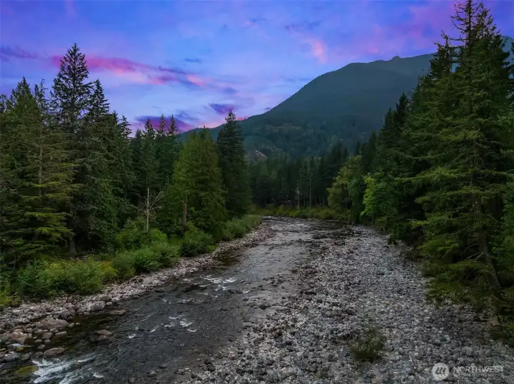 Neighborhood offers private beach access to the Middle Fork River.