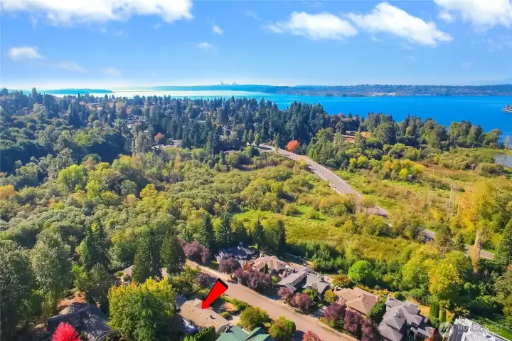 Close to Waterfront shops, restaurants, Lake Washington Blvd, marinas and a boat launch.