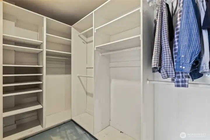 Walk-in closet.