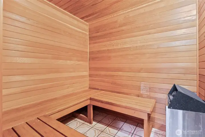 The sauna is like new.