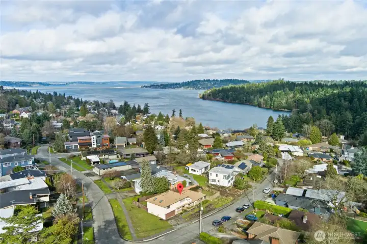 Seward Park and Lake Washington.