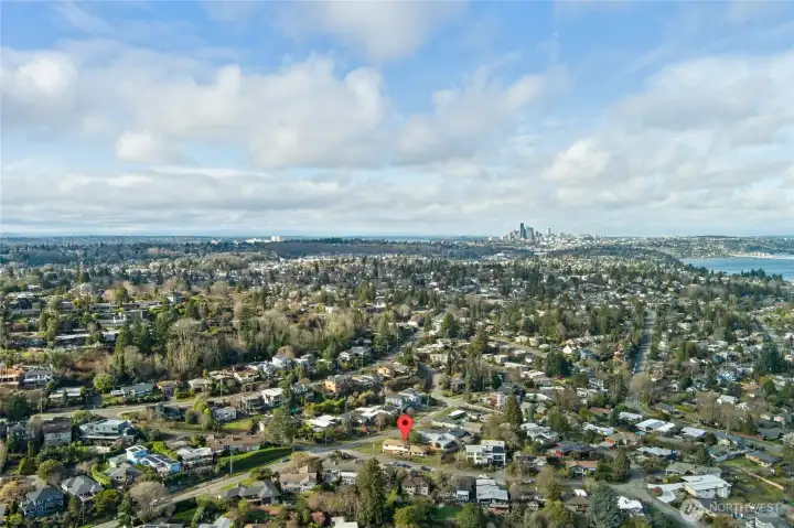 Seward Park and Lake Washington.
