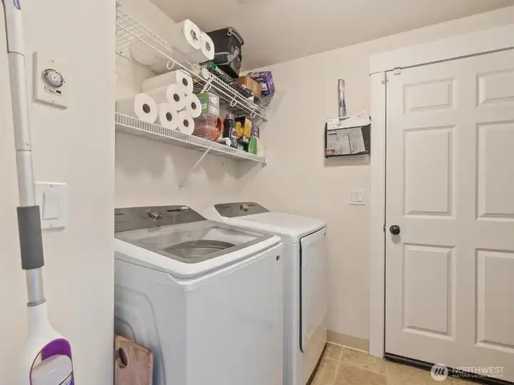 Large laundry room pass through when coming in from the garage