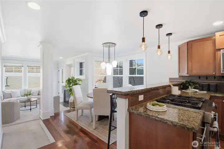 Yes, those are Brazilian cherry wood floors —hard to miss, even harder to forget.