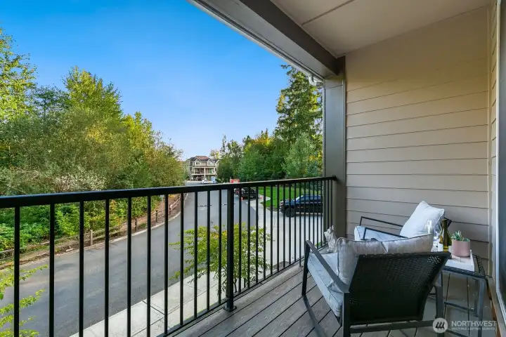 Trex decking on spacious balcony