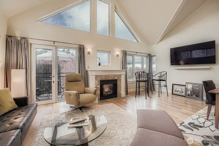 Look at those windows! Even on a gray day, you will be soaked in natural light.