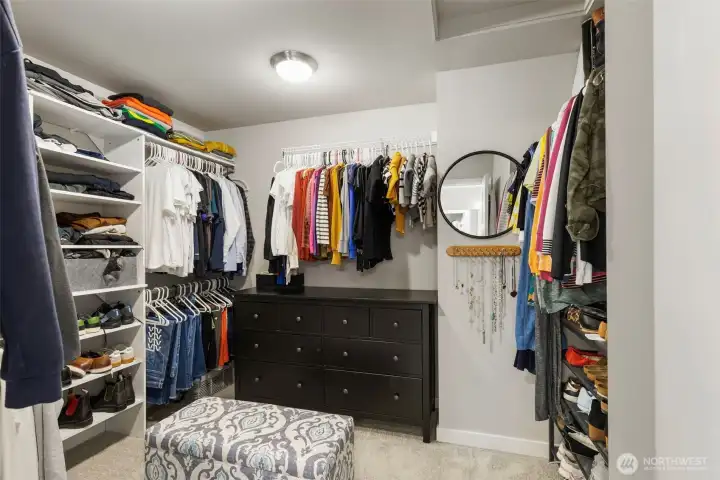Primary walk-in dressing room & closet.